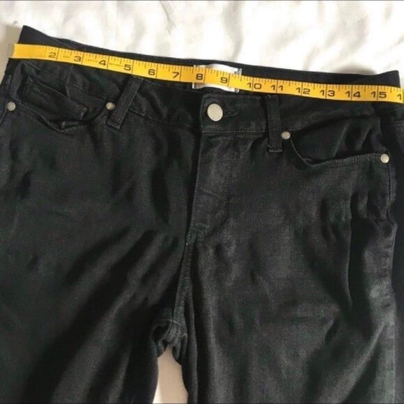 Paige Verdugo Ultra Skinny Mid-Rise Jeans In Black Overdye Size 30 inseam 29” - Picture 6 of 12